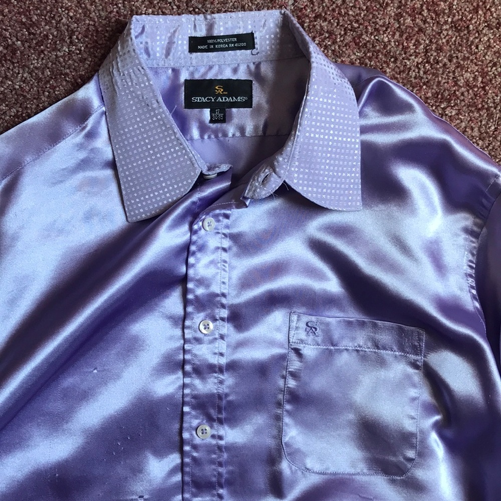 Stacy Adams long sleeve purple button up